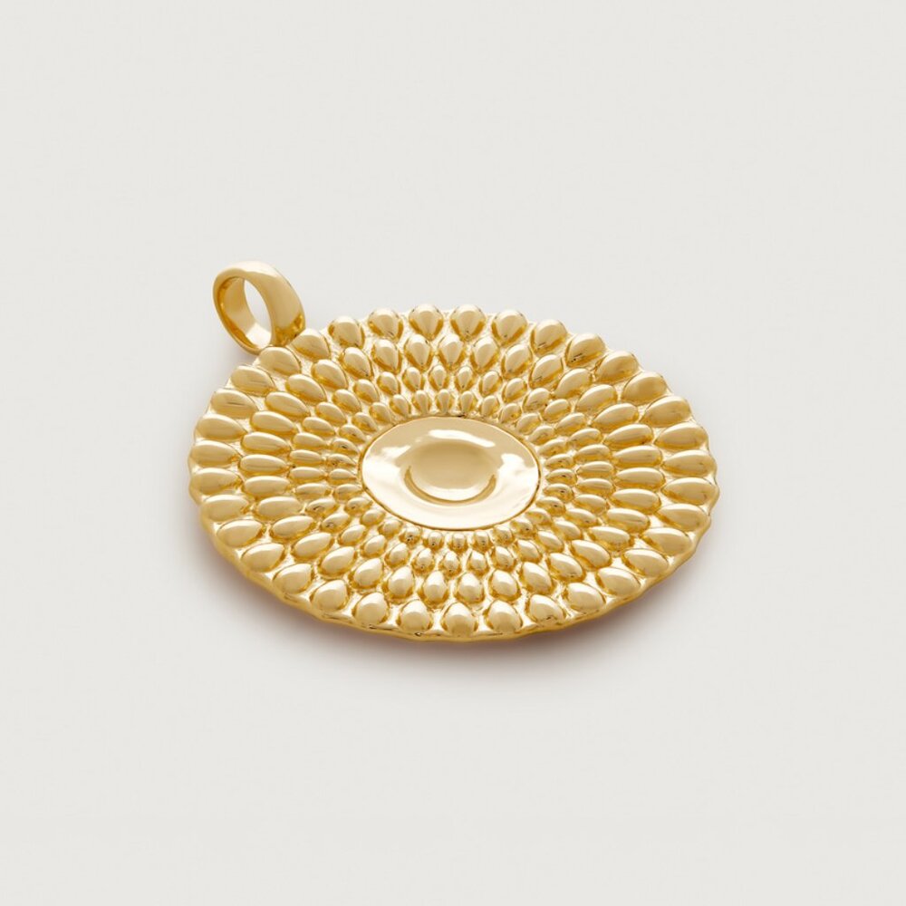 Monica Vinader Juno Disc Pendant 18k Gold Vermeil